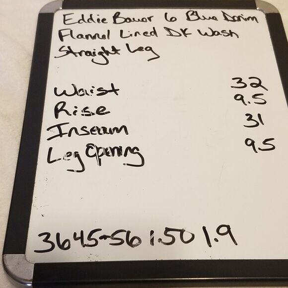 Eddie Bauer 6 Jeans Flannel Lined Straight Leg Dark Wash Workwear Outdoors Chore - Picture 10 of 10